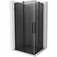 Mexen Velar L Duo kabina prysznicowa rozsuwana 100 x 90 cm, grafit, czarna - 871-100-090-02-43-70
