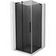 Mexen Velar L kabina prysznicowa rozsuwana 90 x 90 cm, grafit, czarna - 871-090-090-43-70