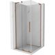 Mexen Velar L kabina prysznicowa rozsuwana 120 x 120 cm, transparent, miedź szczotkowana - 871-120-120-03-65