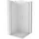 Mexen Velar L Duo kabina prysznicowa rozsuwana 100 x 100 cm, szron, nikiel szczotkowany - 871-100-100-02-33-97