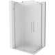 Mexen Velar L Duo kabina prysznicowa rozsuwana 90 x 80 cm, szron, nikiel szczotkowany - 871-090-080-02-33-97