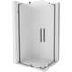Mexen Velar L Duo kabina prysznicowa rozsuwana 100 x 90 cm, szron, gun metal - 871-100-090-02-33-95