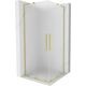 Mexen Velar L Duo kabina prysznicowa rozsuwana 80 x 80 cm, szron, złota szczotkowana - 871-080-080-02-33-55