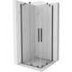Mexen Velar Duo kabina prysznicowa rozsuwana 90 x 90 cm, transparent, gun metal - 871-090-090-02-95
