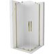 Mexen Velar Duo kabina prysznicowa rozsuwana 80 x 80 cm, szron, złota - 871-080-080-32-50