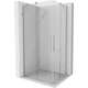 Mexen Velar Duo kabina prysznicowa rozsuwana 100 x 90 cm, transparent, nikiel szczotkowany - 871-100-090-02-97