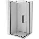 Mexen Velar L Duo kabina prysznicowa rozsuwana 90 x 80 cm, transparent, czarna - 871-090-080-02-03-70