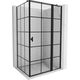 Mexen Mist T kabina prysznicowa uchylna prawa 110 x 70 cm, czarna kratka, czarna - 8A4T-110-070-70-77-P