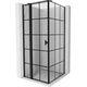 Mexen Mist T kabina prysznicowa uchylna lewa 120 x 120 cm, czarna kratka, czarna - 8A4T-120-120-70-77-L