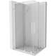 Mexen Velar L Duo kabina prysznicowa rozsuwana 100 x 90 cm, transparent, biała - 871-100-090-02-03-20
