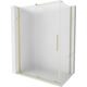 Mexen Velar kabina prysznicowa rozsuwana 150 x 80 cm, szron, złota szczotkowana - 871-150-080-31-55