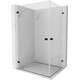 Mexen Lunar-B Duo kabina prysznicowa uchylna 100 x 95 cm, transparent, czarna - 832-100L-095P-70-00