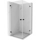 Mexen Lunar-B Duo kabina prysznicowa uchylna 100 x 100 cm, transparent, czarna - 832-100L-100P-70-00