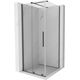 Mexen Velar kabina prysznicowa rozsuwana 100 x 100 cm, transparent, gun gray szczotkowany - 871-100-100-01-66