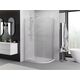 Mexen Exo kabina prysznicowa półokrągła asymetryczna rozsuwana 120 x 90 cm, transparent, chrom - 8132-120-090-01-00, 4 image