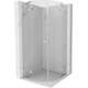 Mexen Lunar kabina prysznicowa półokrągła uchylna 80 x 80 cm, transparent, chrom - 833-080L-080P-01-00