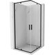 Mexen Exo kabina prysznicowa kwadratowa uchylna 90 x 90 cm, transparent, czarna - 8110-090-090-70-00