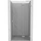 Mexen Lunar L drzwi prysznicowe uchylne prawe 75 cm, transparent, nikiel szczotkowany - 834L-075-000-97-00-P