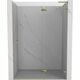 Mexen Lunar L drzwi prysznicowe uchylne prawe 135 cm, transparent, złote - 834L-135-000-50-00-P