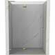 Mexen Lunar L drzwi prysznicowe uchylne lewe 130 cm, transparent, złote - 834L-130-000-50-00-L
