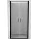 Mexen Exo drzwi prysznicowe podwójne uchylne 90 cm, transparent, czarne - 814-090-000-70-00