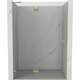 Mexen Lunar drzwi prysznicowe uchylne lewe 130 cm, transparent, złote szczotkowane - 834-130-000-55-00-L