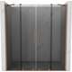 Mexen Velar Duo drzwi prysznicowe rozsuwane 200 cm, grafit, miedź szczotkowana - 871-200-000-42-65