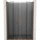 Mexen Velar Duo drzwi prysznicowe rozsuwane 140 cm, grafit, miedź szczotkowana - 871-140-000-42-65