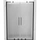 Mexen Velar L Duo drzwi prysznicowe rozsuwane 160 cm, szron, czarne - 871-160-003-32-70