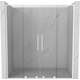 Mexen Velar L Duo drzwi prysznicowe rozsuwane 200 cm, transparent, białe - 871-200-003-02-20