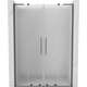 Mexen Velar L Duo drzwi prysznicowe rozsuwane 150 cm, szron, gun metal - 871-150-003-32-95