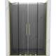 Mexen Velar Duo drzwi prysznicowe rozsuwane 140 cm, grafit, złote szczotkowane - 871-140-000-42-55