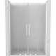 Mexen Velar L Duo drzwi prysznicowe rozsuwane 150 cm, szron, białe - 871-150-003-32-20