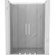Mexen Velar L Duo drzwi prysznicowe rozsuwane 150 cm, transparent, białe - 871-150-003-02-20
