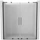 Mexen Velar L Duo drzwi prysznicowe rozsuwane 200 cm, szron, czarne - 871-200-003-32-70