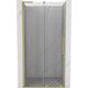 Mexen Velar L drzwi prysznicowe rozsuwane 120 cm, transparent, złote szczotkowane - 871-120-003-01-55