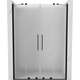 Mexen Velar Duo drzwi prysznicowe rozsuwane 160 cm, szron, czarne - 871-160-000-32-70
