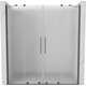 Mexen Velar Duo drzwi prysznicowe rozsuwane 180 cm, szron, gun metal - 871-180-000-32-95