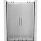 Mexen Velar Duo drzwi prysznicowe rozsuwane 140 cm, szron, gun gray szczotkowany - 871-140-000-32-66