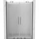 Mexen Velar Duo drzwi prysznicowe rozsuwane 160 cm, szron, gun metal - 871-160-000-32-95