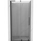 Mexen Velar L drzwi prysznicowe rozsuwane 90 cm, transparent, czarne - 871-090-003-01-70