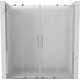 Mexen Velar Duo drzwi prysznicowe rozsuwane 170 cm, szron, chrom - 871-170-000-32-01