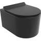 Mexen Sofia miska wc Rimless Tornado z deską wolnoopadającą slim, duroplast, czarna mat - 30540185T