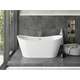 Mexen Montana wanna wolnostojąca 150 x 75 cm, biała, przelew nikiel szczotkowany - 52011507500-97, 2 image