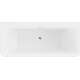 Mexen Volta wanna wolnostojąca przyścienna 150 x 75 cm, biała/czarna, przelew chrom - 51131507575-01, 5 image