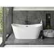 Mexen Montana wanna wolnostojąca 170 x 80 cm, biała, przelew czarny - 52011708000-70, 2 image