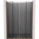 Mexen Velar Duo drzwi prysznicowe rozsuwane 150 cm, grafit, miedź szczotkowana - 871-150-000-42-65