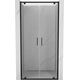 Mexen Exo drzwi prysznicowe podwójne uchylne 70 cm, transparent, czarne - 8182-070-000-70-00