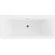 Mexen Volta wanna wolnostojąca przyścienna 150 x 75 cm, biała, przelew czarny - 51131507500-70, 5 image