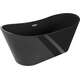 Mexen Montana wanna wolnostojąca 170 x 80 cm, czarna, przelew nikiel szczotkowany - 52011708070-97